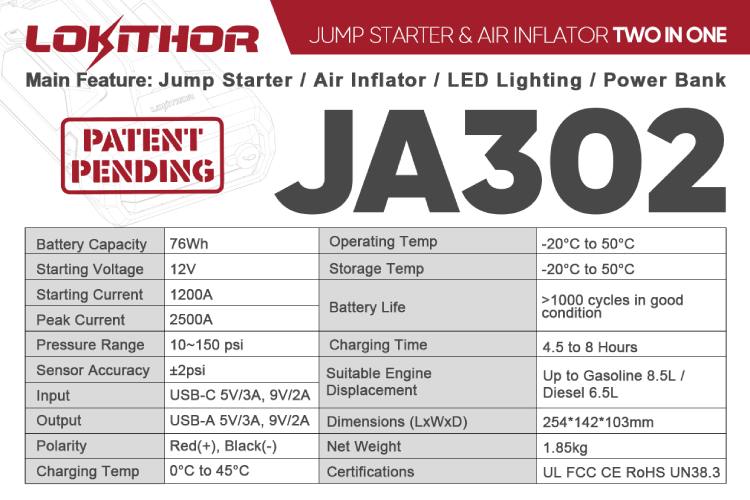 JA302應(yīng)急啟動(dòng)電源